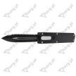 TacKnives TAKCOM Nighthawk V2 Double Edge Black Aluminum, DLC 154CM OTF automatic knife