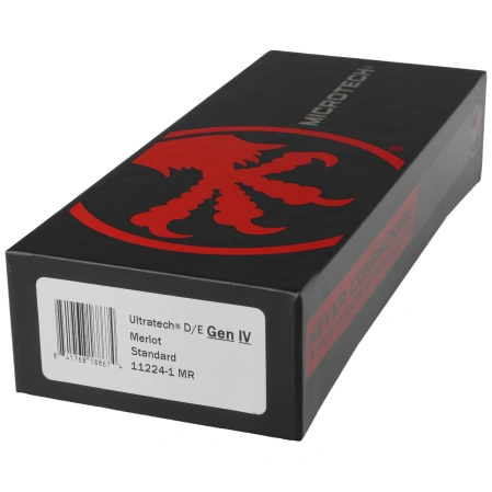 Nóż automatyczny OTF Microtech Ultratech Gen IV D/E Merlot Aluminium, Black M390MK by Tony Marfione (11224-1MR)