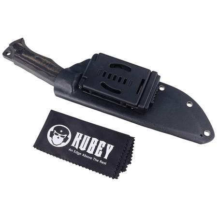 Kubey Knife Destroyer Kukri, Black Micarta, Dark Stonewashed (KU241D)