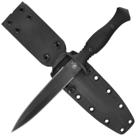 Spartan Blades Harsey Dagger Knife Black Canvas Micarta, Black PVD MagnaCut by William W. Harsey (SB49BKBKKYBK)