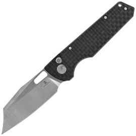 Nóż składany Bestechman Guardian Black G10 w/ Carbon Fiber Pattern, Satin D2 (BMK11B)