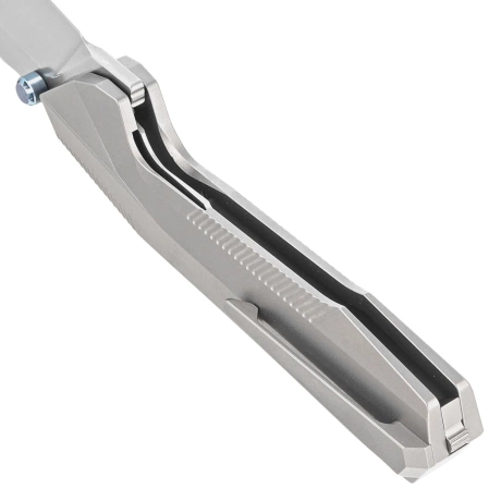 Nóż składany Remette RT-WK1-A Gray Titanium, Hand Grinding Pearlescent M390