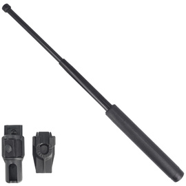 ESP hardened expandable baton 18'' leather-imitation grip (ExB 18HL-BK BH-54HL)