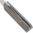 Maserin 410 Silver Black/Gold FatCarbon, Satin Elmax by Bruno Bruna Knife (410/G)
