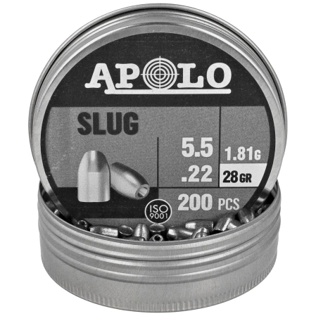 Apolo Slug 28 .22/5.5mm Airgun Pellets, 200 psc 1.81g/28.0gr (19302)