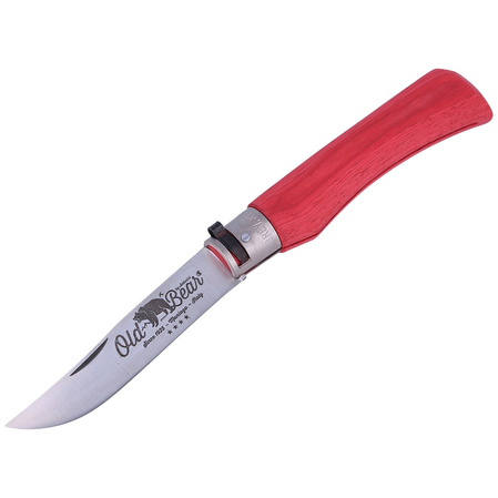 Antonini Old Bear Laminated Red, Satin Stainless knife (9307/23_MRK)