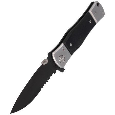 Nóż składany Herbertz Solingen Italian Stiletto Style Black ABS, Black Coated (229512)