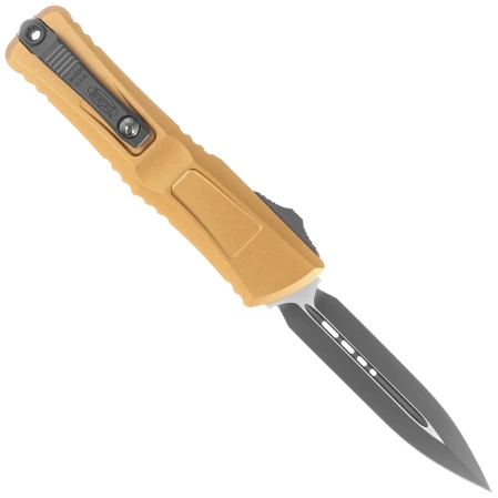 Nóż automatyczny OTF Microtech Combat Troodon Gen III D/E Tan Aluminium, Black M390MK by Tony Marfione (1142-1TA)
