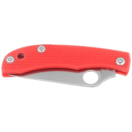Spyderco Honeybee Knife Red G10, Satin 12C27 (C137GRDP)