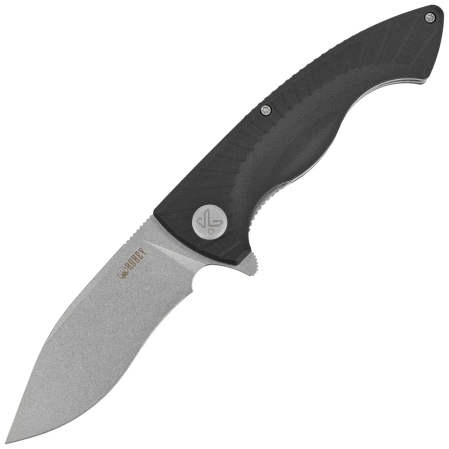 Nóż składany Kubey Timberwolf Black G10, Stonewashed 14C28N (KU208D)