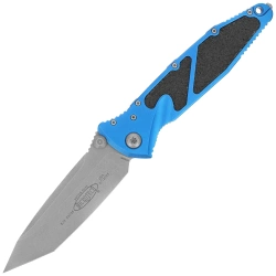 Microtech Socom Elite T/E-M Blue Aluminum, Apocalyptic M390 by Tony Marfione (161-10APBL)