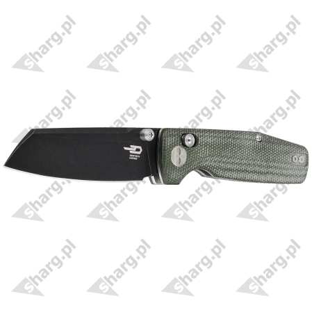 Nóż składany Bestech Slasher Green Micarta, Black Stonewashed D2 (BG43B-2)