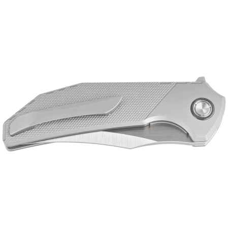 Reate Knife Tiger Diamond Texture Titanium, Belt Satin M390 by Alvin Lee (TG TDP.SAT)