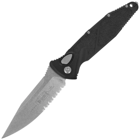 Nóż automatyczny Microtech Socom Elite Auto S/E Black Aluminium, Stonewashed P/S M390 by Tony Marfione (160A-11)
