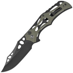 Civivi Knife Biophase Black Aluminum/OD Green G10, Black Stonewashed Nitro-V (C23083C-2)