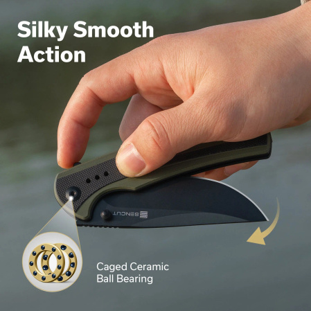 Sencut Regnator Knife Green / Black G10, Black 9Cr18MoV (S24057-2)