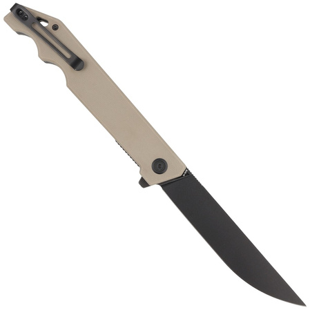 Kubey Knife Pylades Tan G10, Blackwash AUS-10 (KU253C)