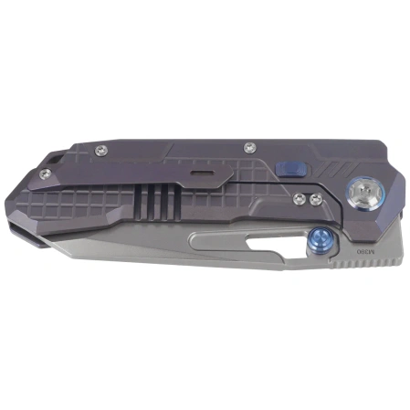 Remette RT-Cool Leopard Knife Grilled Blue Titanium, Pearlescent M390 (RTKS-L)