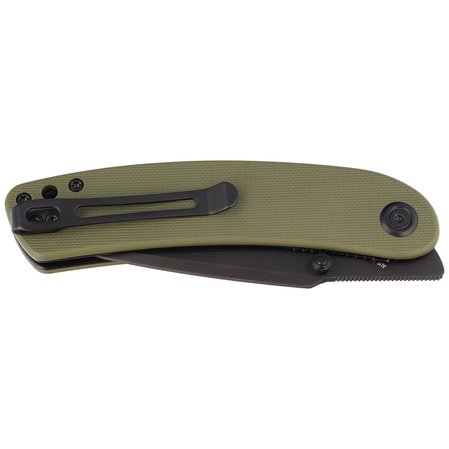 Nóż składany Kubey Momentum Green G10, Dark Stonewashed AUS-10 by Sherif Manganas (KU344G)