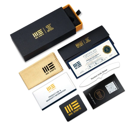 Nóż składany WeKnife 702XI LE No 006/150 Gray Integral Titanium/Copper Foil Carbon Fiber, Polished Gray M390 (WE07B-3)