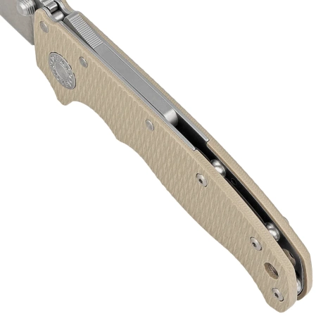 Demko AD20.5 Shark Foot Knife Coyote Tan G10, Stonewashed CPM S35VN by Andrew Demko (205-S35-SFCT)