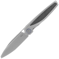 Nóż składany Rike Knife Baidi T Titanium/Carbon Fiber, Bead Blasted M390 (RK-Baidi-T-P/BCF)