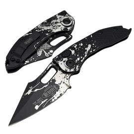 Microtech Stitch-A S/E Automatic Knife Battle Ready Aluminium, Battle Ready M390MK by Borka Blades and Tony Marfione (169-1BYRND)