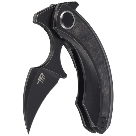 Nóż składany Bestech Strelit Black Titanium/Marbled Carbon Fiber, Black Stonewashed M390 by Ostap Hel (BT2103L)
