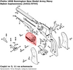 Bęben kapiszonowy Pietta 1858 Remington New Army / Navy .44 (A432/ST44)