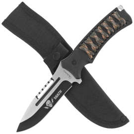 Nóż Martinez Albainox 32796 ABS Black/Camo Stringing, Brushed/Black 3Cr13Mov