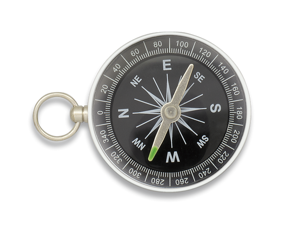 Kompas Barbaric Pocket Silver Aluminum Ø 4.3 cm (33891)