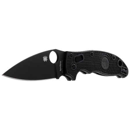 Spyderco Manix 2 Lightweight Black Blade PlainEdge Knife (C101PBBK2)