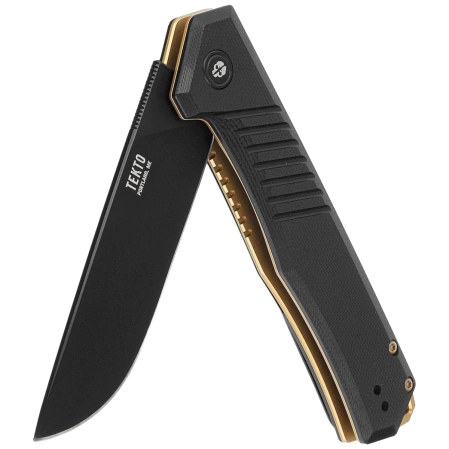 Tekto F1 Alpha Knife Black G10, Bronze HW, Black D2