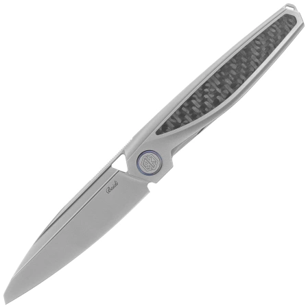 Nóż składany Rike Knife Baidi S Titanium/Carbon Fiber, Bead Blasted M390 (RK-Baidi-S-P/BCF)
