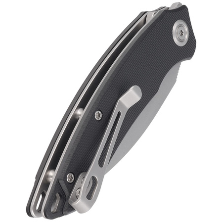 Kubey Knife Leaf Black G10, Bead Blasted AUS-10 by Tiguass (KU333A)