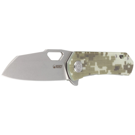 Kubey Knife Duroc Camo G10, Bead Blasted AUS-10 by Colin Maisonpierre (KU332J)