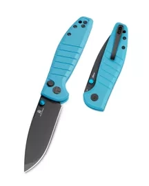 Bestechman Goodboy Jr. Knife Blue G10, Grey PVD D2 by Keanu Alfaro (BMK10D)