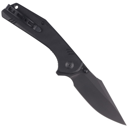 Sencut Knife Actium Black G10, Black Stonewashed D2 (SA02C)