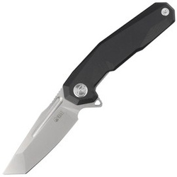 Nóż składany Kubey Carve Black G10, Beadblasted AUS-10 (KB237G)