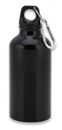 Butelka Barbaric Sports z karabińczykiem Aluminium 400 ml Black Glossy (40069)
