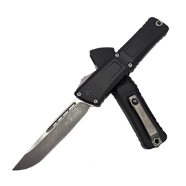Microtech Combat Troodon Gen III S/E OTF Knife Black Aluminum, Apocalyptic M390MK by Tony Marfione (1143-10AP)