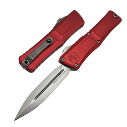 Nóż automatyczny OTF Microtech Combat Troodon Gen III D/E Red Aluminium, Stonewashed M390MK by Tony Marfione (1142-10RD)