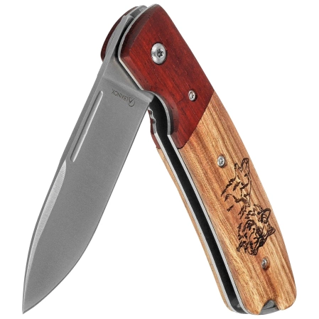 Nóż składany Martinez Albainox Wolf Zebra Wood, Satin 3Cr13Mov (25079GR620)