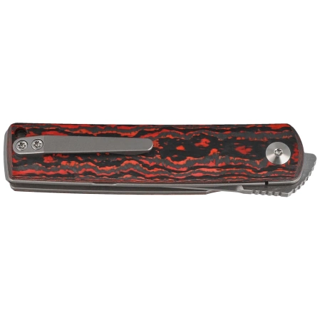 Reate Bushido Knife Titanium/Lava Flow Fat Carbon, Hand Satin M390