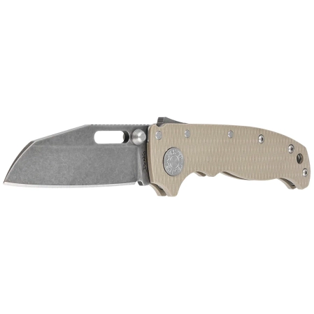 Demko AD20.5 Shark Foot Knife Coyote Tan G10, Stonewashed CPM 3V by Andrew Demko (205-3V-SFCT)