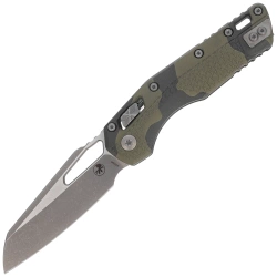 Microtech MSI S/E Ram-Lok Olive Camo Tri-Grip Polymer, Apocalyptic M390MK by Tony Marfione (210T-10APPMOC)