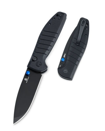 Bestechman Goodboy Jr. Knife Black G10, Black PVD D2 by Keanu Alfaro (BMK10E)