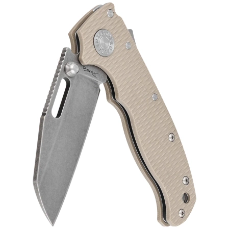 Nóż składany Demko AD20.5 Shark Foot Coyote Tan G10, Stonewashed CPM 3V by Andrew Demko (205-3V-SFCT)