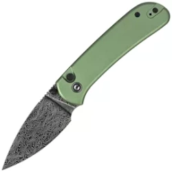 Nóż składany Civivi Qubit Green Aluminum, Black Damascus (C22030E-DS1)