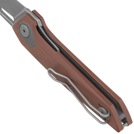 Nóż składany Bestech VK-Void Brown G10, Dark Bead Blasted / Stonewashed MagnaCut by Vulpex Knives (BG63D)